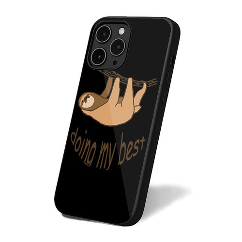 Cute Cartoon Sloth Hanging Doing My Best Sarcasm Classic Art Retro Simple Vintage iPhone 16 Case Cover