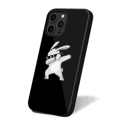 Dabbing Rabbit Funny Retro Simple Art iPhone 16 Case Cover