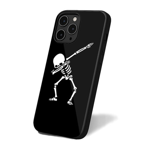 Dabbing Skeleton Halloween Art Simple Retro iPhone 16 Case Cover