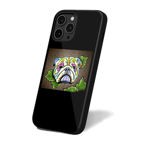 Day Of The Dead English Bulldog Sugar 2 iPhone 16 Case Cover