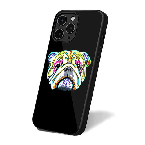 Day Of The Dead English Bulldog Sugar iPhone 16 Case Cover