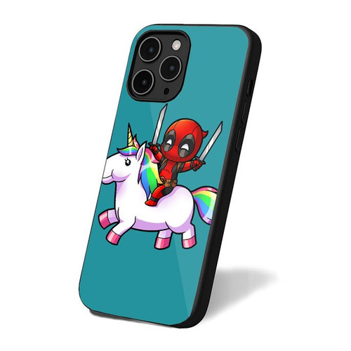 Deadpool Cute Rainbow Unicorn Funny Parody iPhone 16 Case Cover