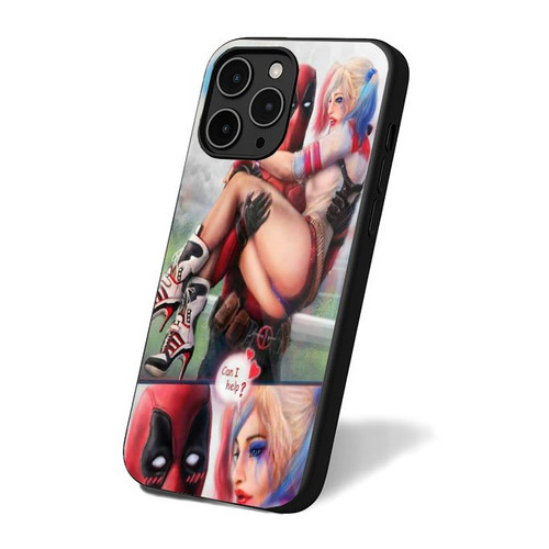 Deadpool Harley Quinn Funny iPhone 16 Case Cover