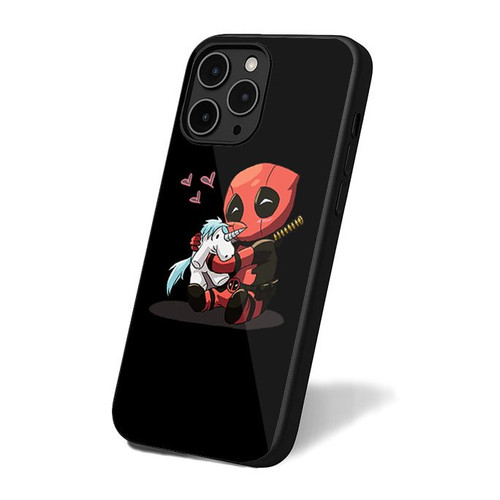 Deadpool Hugging Funny Unicorn iPhone 16 Case Cover