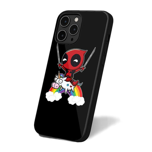 Deadpool Riding A Unicorn Parody iPhone 16 Case Cover