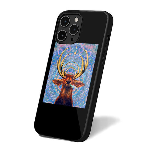 Deer Stag Horns Head Trippy Psychedelic iPhone 16 Case Cover