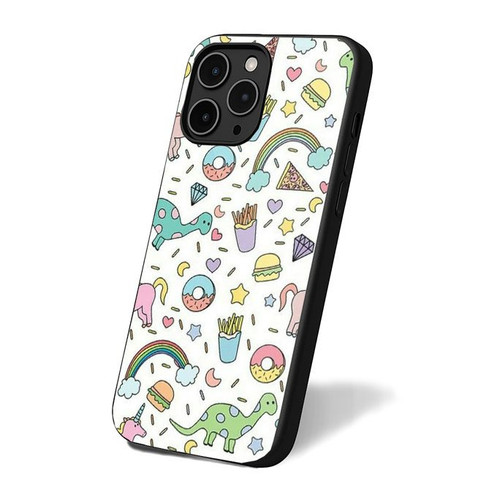 Dinosaur And Unicorns Funny iPhone 16 Case Cover