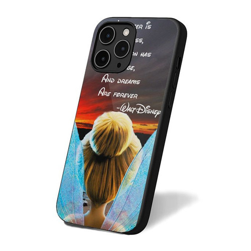 Disney Tinkerbell Fairy Laughter Is Timeless Dreams Quote Flip Wallet Poster iPhone 16 Case Cover