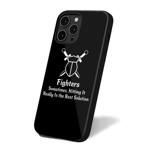 Dnd Inspired Fighter Sometimes Hitting It Really Is The Best Solution iPhone 16 Case Cover