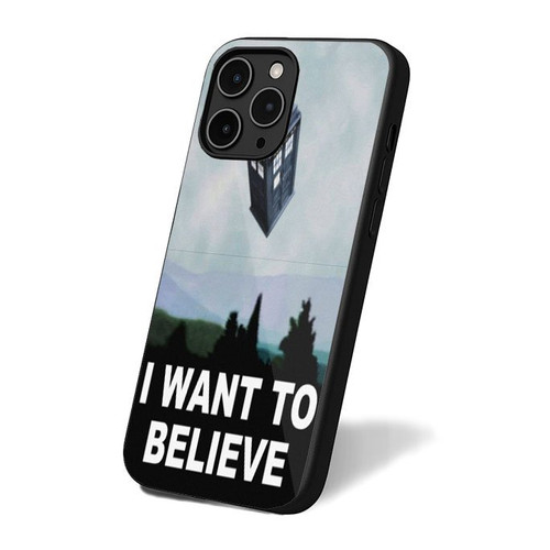 Doctor Who Tardis I Want To Believe iPhone 16 Case Cover