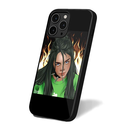 Drawing Of Billie Eilish Green iPhone 16 Case Cover