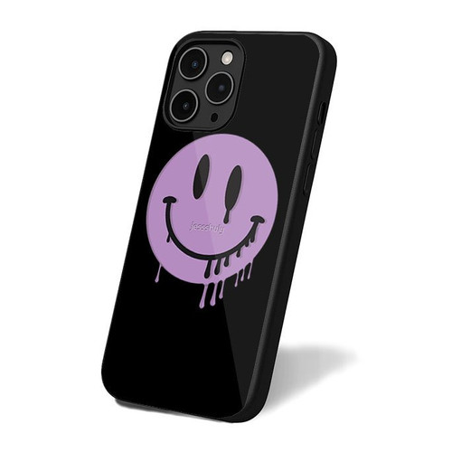 Drippy Smiley Face iPhone 16 Case Cover