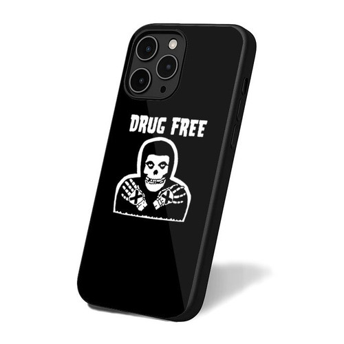 Drug Free The Misfits Punk Horror Movie Punk Funny iPhone 16 Case Cover