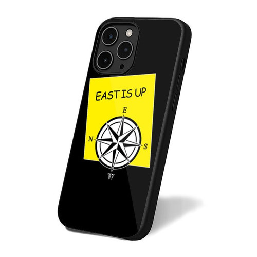 East Is Up Compass iPhone 16 Case Cover