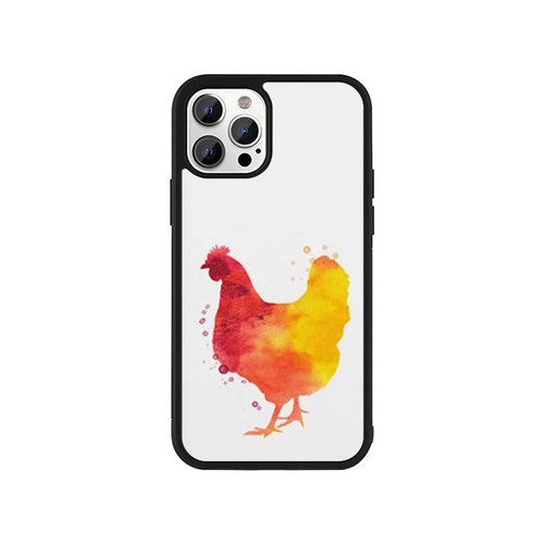 Hen Watercolor Silhouette Red Fashion Modern Chicken iPhone 13 / 13 Mini / 13 Pro / 13 Pro Max Case Cover