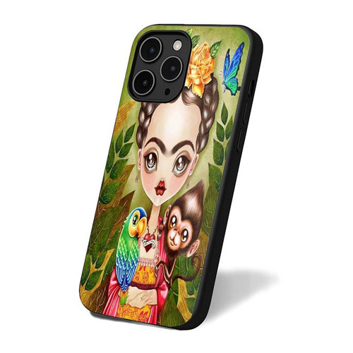 Frida Kahlo With Monkey And Parrot iPhone 16 Case Cover