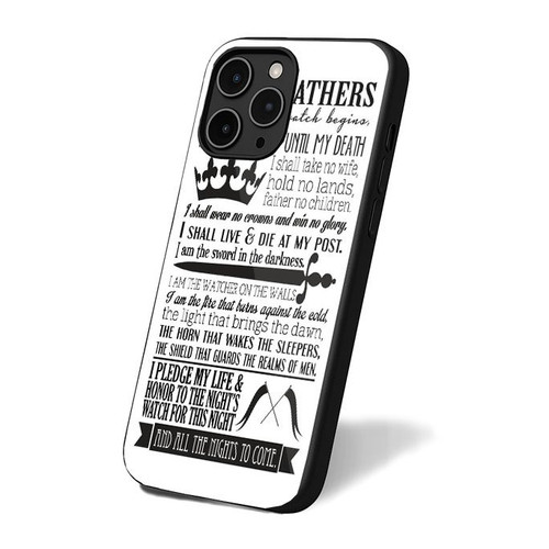 Game Of Thrones Night's Watch Oath iPhone 16 Case Cover