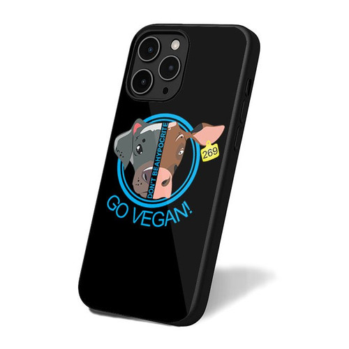 Go Vegan Animals Dog Cow Animal Rights iPhone 16 Case Cover