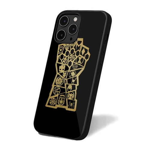 Gold Avengers Infinity War Infinity Gauntlet Marvel Art Retro Simple Vintage iPhone 16 Case Cover