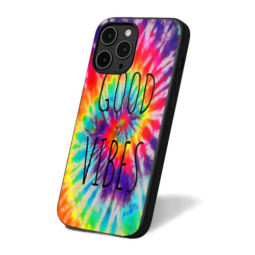 Good Vibes Only Trippy Tie Dye iPhone 16 Case Cover