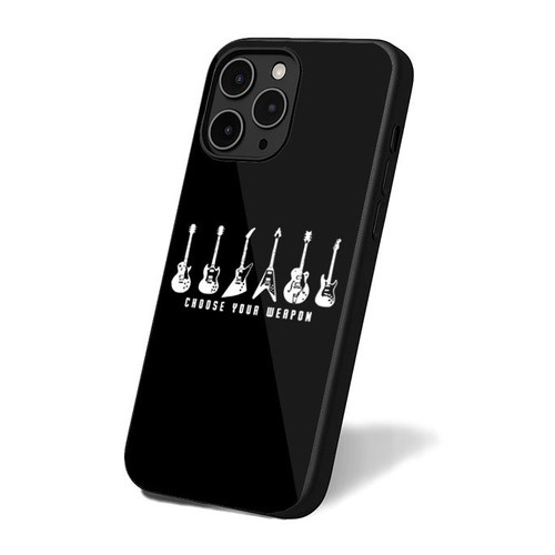 Guitar Instrument Choose Your Weapon Accoustic Electric Rock Metal Bass iPhone 16 Case Cover