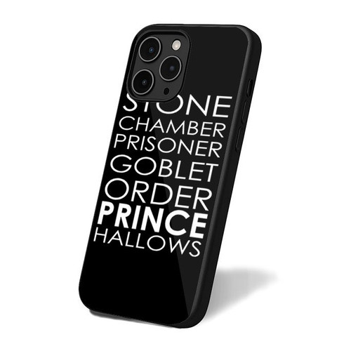 Harry Potter Book Movie Titles Stone Chamber Prisoner Goblet Order Prince Hallows iPhone 16 Case Cover