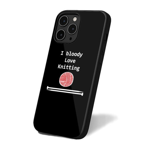 I Bloody Love Knitting Cute Funny Gift For Knitter iPhone 16 Case Cover