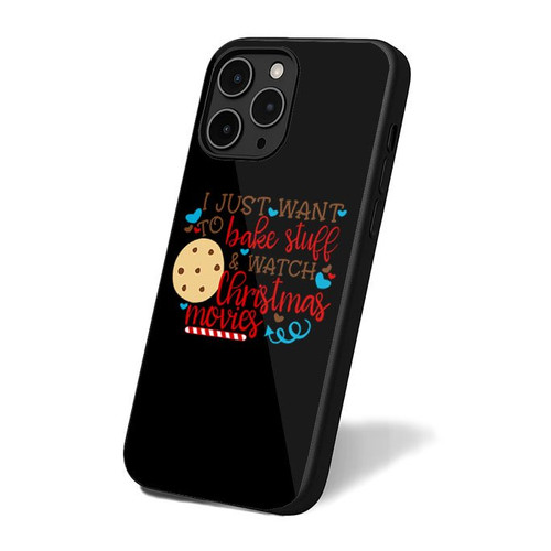 I Just Want To Bake Stuff And Watch Christmas Movies Classic Vintage Simple Retro Art iPhone 16 Case Cover