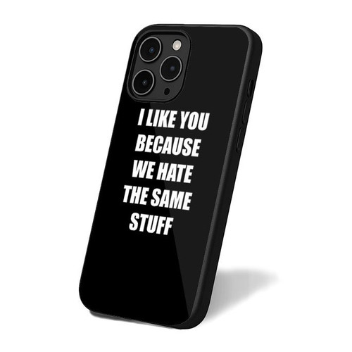 I Like You Because We Hate The Same Stuff Best Friend Gifts Funny Gifts iPhone 16 Case Cover