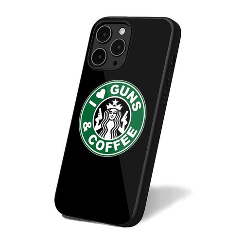 I Love Guns And Coffee iPhone 16 Case Cover