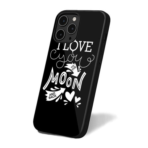 I Love You To The Moon And Back Classic Art Simple Retro Vintage iPhone 16 Case Cover