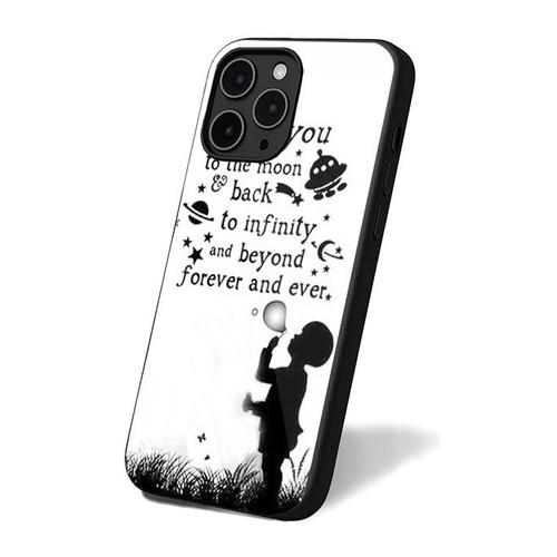 I Love You To The Moon Quote iPhone 16 Case Cover