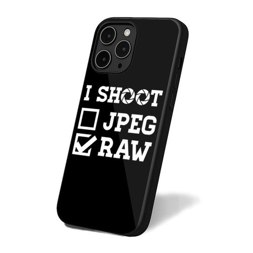 I Shoot Raw Funny Photo Photographer Camera iPhone 16 Case Cover
