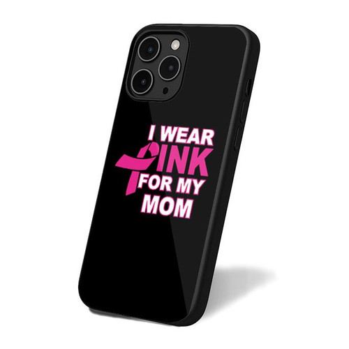 I Wear Pink For My Mom Youth Breast Cancer Awareness iPhone 16 Case Cover