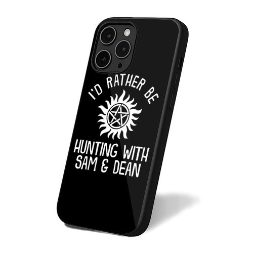 I'd Rather Be Hunting Supernatural Dean Winchester Sam Winchester Castiel iPhone 16 Case Cover