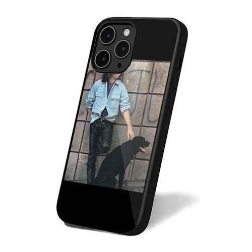 Jim Morrison And Dog Black iPhone 16 Case Cover Jim Morrison And Dog Black iPhone 16 Case Cover