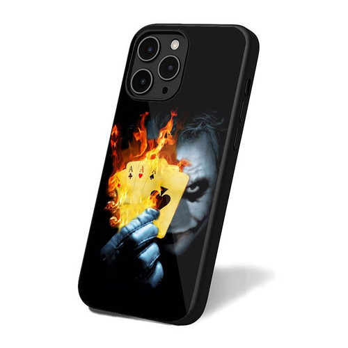 Joker Face Cards Fire iPhone 16 Case Cover