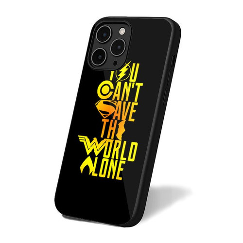 Justice League You Cant Save The World Alone Logo iPhone 16 Case Cover