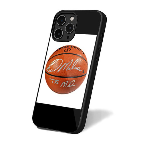 Karl Malone Signed Basketball iPhone 16 Case Cover