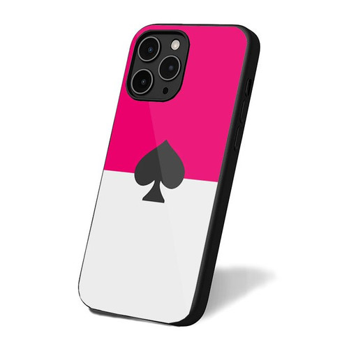 Kate Spide Pink White iPhone 16 Case Cover