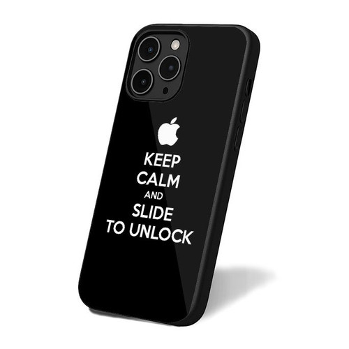 Keep Calm And Slide To Unlock iPhone 16 Case Cover