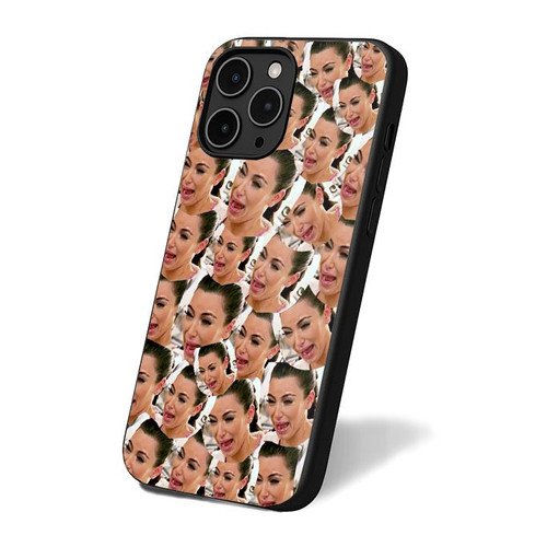 Kim Kardashian Crying Face Collage Poster Art iPhone 16 Case Cover