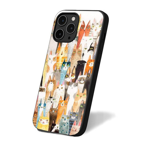 Lots Of Colorful Cats iPhone 16 Case Cover