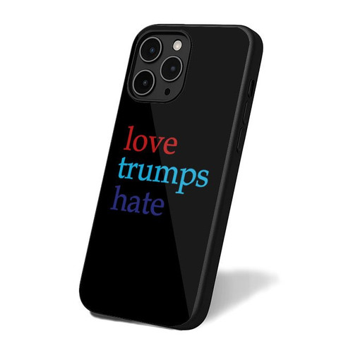 Love Trumps Hate Hilary Clinton Funny Cute Colorful Font iPhone 16 Case Cover