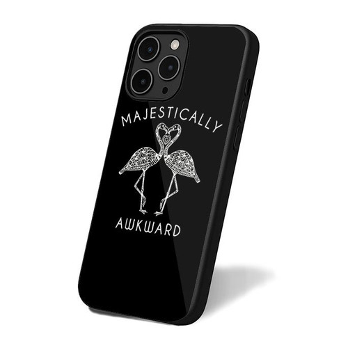 Majestically Awkward Flamingo iPhone 16 Case Cover