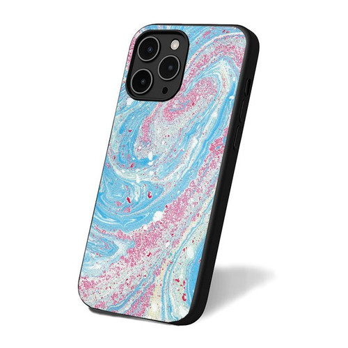 Marble Texture Blue Red iPhone 16 Case Cover