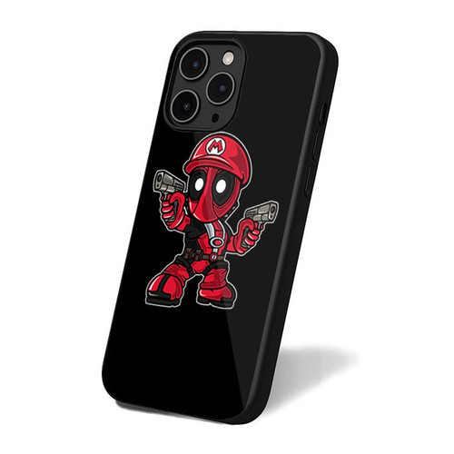 Mario Deadpool Shot Gun iPhone 16 Case Cover