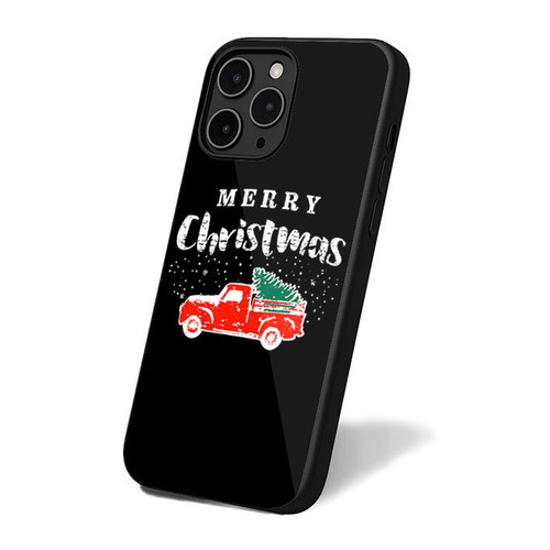 Merry Christmas Truck With Tree 1 iPhone 16 Case Cover