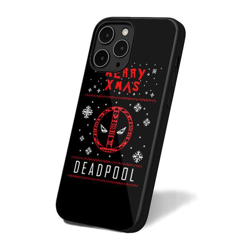 Merry Xmas Deadpool Logo iPhone 16 Case Cover