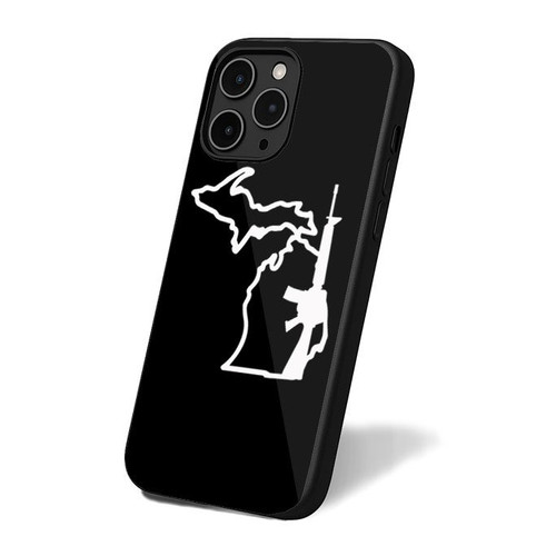 Michigan Native Retro Simple Vintage Art iPhone 16 Case Cover